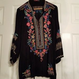 Beautiful black Johnny Was with embroidery!